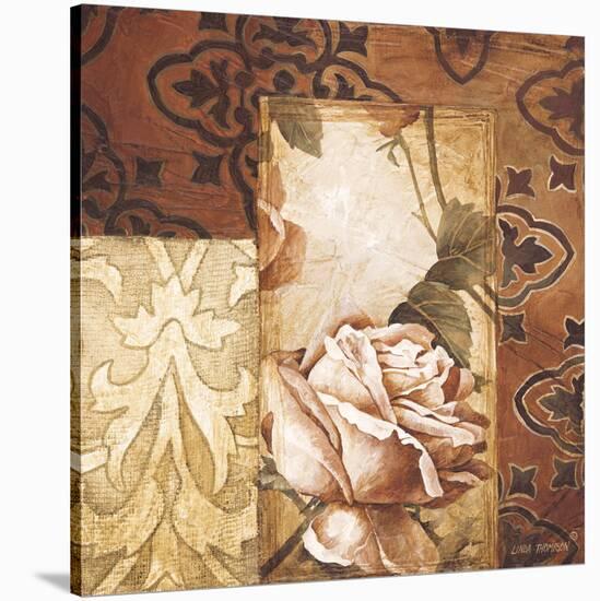 Linen Roses I-Linda Thompson-Stretched Canvas