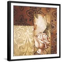 Linen Roses I-Linda Thompson-Framed Giclee Print