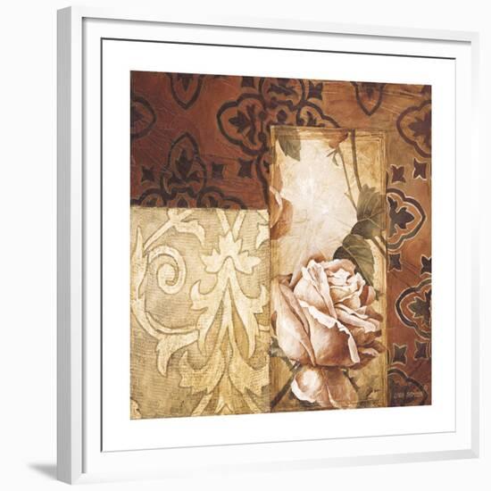 Linen Roses I-Linda Thompson-Framed Giclee Print