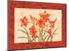 Linen Scroll Amaryllis-Paul Brent-Mounted Art Print