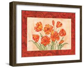 Linen Scroll Tulip-Paul Brent-Framed Art Print