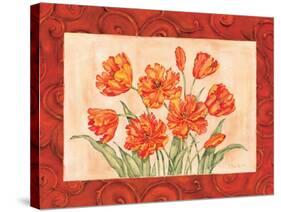 Linen Scroll Tulip-Paul Brent-Stretched Canvas