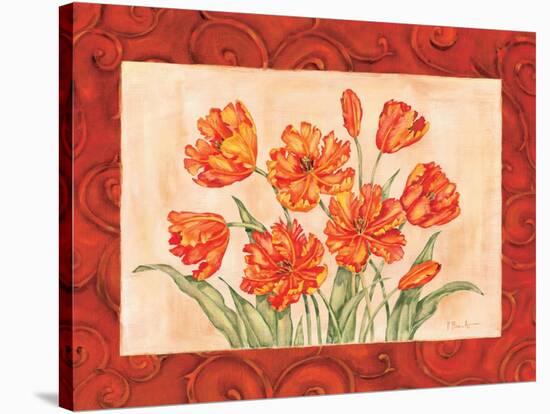 Linen Scroll Tulip-Paul Brent-Stretched Canvas