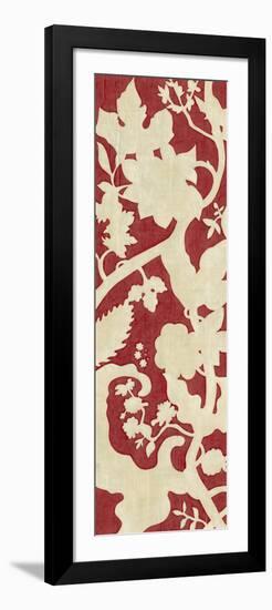 Linen Silhouette on Red II-Chariklia Zarris-Framed Premium Giclee Print