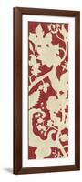 Linen Silhouette on Red II-Chariklia Zarris-Framed Premium Giclee Print