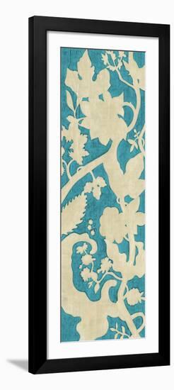 Linen Silhouette on Teal II-Chariklia Zarris-Framed Art Print