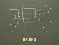 Beijing Screen Print Olive-LinePosters-Serigraph