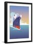 Liner Blue Skies-David Chestnutt-Framed Giclee Print