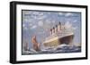 Liner of the White Star Line-Walter Thomas-Framed Art Print