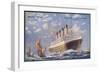 Liner of the White Star Line-Walter Thomas-Framed Art Print