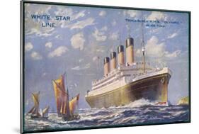Liner of the White Star Line-Walter Thomas-Mounted Art Print