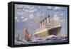 Liner of the White Star Line-Walter Thomas-Framed Stretched Canvas