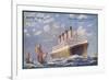 Liner of the White Star Line-Walter Thomas-Framed Art Print