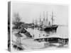 Liners of the Messageries Maritimes at Saigon, circa 1900-null-Stretched Canvas