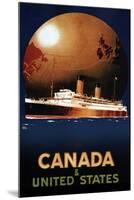 Liners To The United States & Canada-null-Mounted Art Print