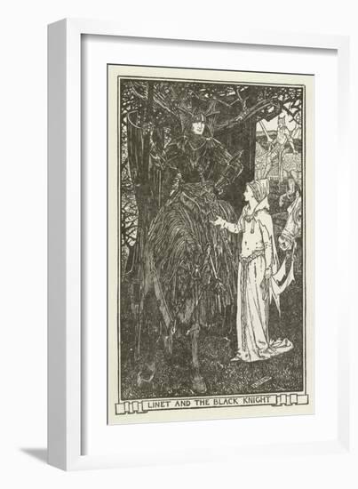 Linet and the Black Knight-Henry Justice Ford-Framed Giclee Print