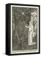 Linet and the Black Knight-Henry Justice Ford-Framed Stretched Canvas