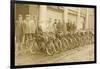 Lineup of Bicycle Couriers-null-Framed Art Print