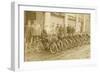 Lineup of Bicycle Couriers-null-Framed Art Print