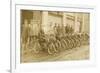 Lineup of Bicycle Couriers-null-Framed Art Print