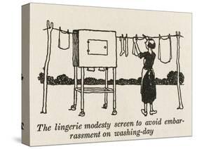 Lingerie Modesty Screen-William Heath Robinson-Stretched Canvas