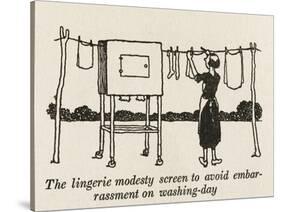 Lingerie Modesty Screen-William Heath Robinson-Stretched Canvas