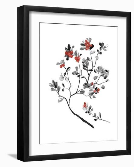 Lingonberry Branch-null-Framed Giclee Print