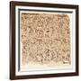 Lining Paper with a Tudor Rose Pattern, C.1550 (Woodblock Print)-English-Framed Giclee Print