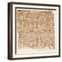 Lining Paper with a Tudor Rose Pattern, C.1550 (Woodblock Print)-English-Framed Giclee Print