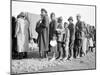 Lining up for food at mealtime in the camp for flood refugees at Forrest City, Arkansas, 1937-Walker Evans-Mounted Photographic Print