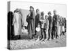 Lining up for food at mealtime in the camp for flood refugees at Forrest City, Arkansas, 1937-Walker Evans-Stretched Canvas