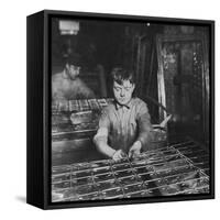 Linking Bed Sprigs-Lewis Wickes Hine-Framed Stretched Canvas