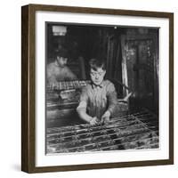 Linking Bed Sprigs-Lewis Wickes Hine-Framed Photo