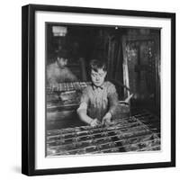 Linking Bed Sprigs-Lewis Wickes Hine-Framed Photo