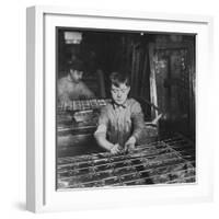 Linking Bed Sprigs-Lewis Wickes Hine-Framed Photo