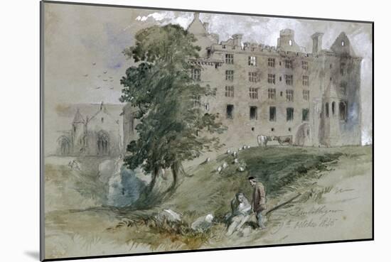 Linlithgow Castle, West Lothian, Scotland, 1845-John Gilbert-Mounted Giclee Print