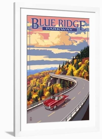 Linn Cove Viaduct - Blue Ridge Parkway-Lantern Press-Framed Art Print