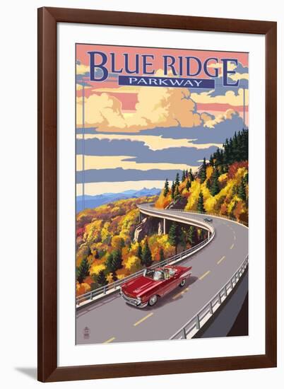 Linn Cove Viaduct - Blue Ridge Parkway-Lantern Press-Framed Art Print