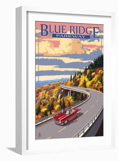 Linn Cove Viaduct - Blue Ridge Parkway-Lantern Press-Framed Art Print