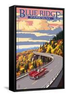 Linn Cove Viaduct - Blue Ridge Parkway-Lantern Press-Framed Stretched Canvas