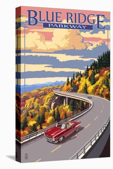 Linn Cove Viaduct - Blue Ridge Parkway-Lantern Press-Stretched Canvas