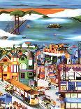 Hills of San Francisco-Linnea Pergola-Framed Stretched Canvas