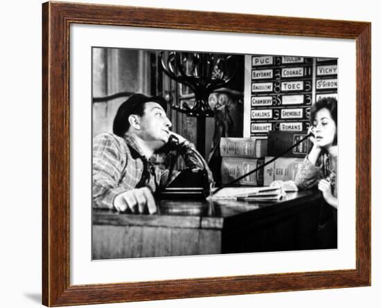 Lino Ventura and Annie Girardot: Le Bateau D'Emile, 1962-Marcel Dole-Framed Photographic Print