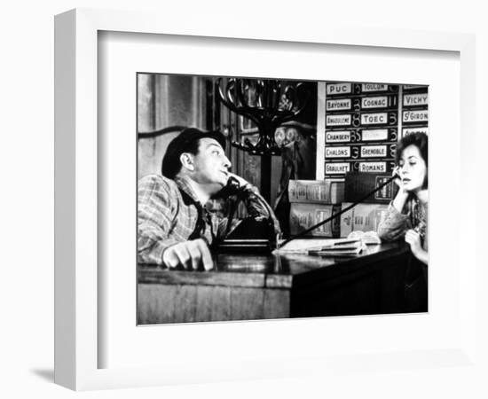 Lino Ventura and Annie Girardot: Le Bateau D'Emile, 1962-Marcel Dole-Framed Photographic Print