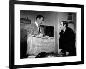 Lino ventura and Charles Aznavour dans le film La metamorphose des cloportes by PierreGranierDeferr-null-Framed Photo