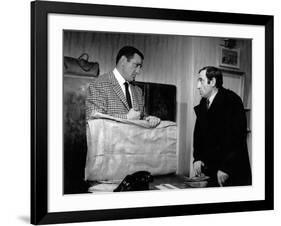 Lino ventura and Charles Aznavour dans le film La metamorphose des cloportes by PierreGranierDeferr-null-Framed Photo