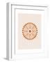 Linocut Floral Mandala in Citrus-null-Framed Art Print