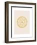 Linocut Floral Mandala in Gold-null-Framed Art Print