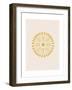 Linocut Floral Mandala in Gold-null-Framed Art Print