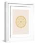 Linocut Floral Mandala in Gold-null-Framed Art Print